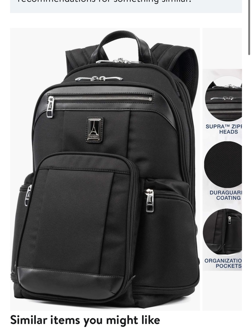 Travelpro Platinum Elite Business Laptop Backpack Fits 17.5 In Laptop - NWOT